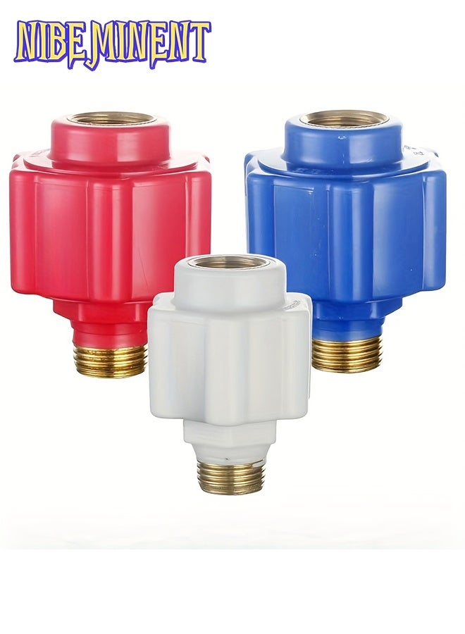 NIBEMINENT 3pcs Household Electric Water Heater Universal Type Insulation Wall Copper Connector Large Flow Anti-Electric Shock Safety Anti-Electric Wall Leakage Proof, Safer Bathing - Image 3